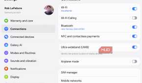 connections menu