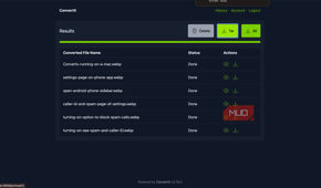 convertX showing the multi-download option