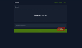 ConvertX showing the main user interface