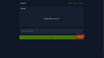 ConvertX showing the main user interface