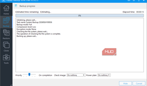 Creating a backup Image