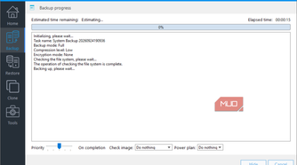 Creating a backup Image