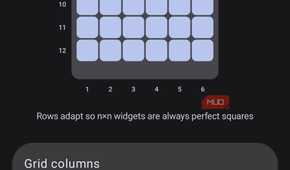 Default Launcher app settings for grid column and padding