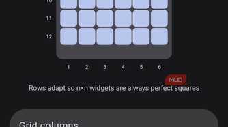 Default Launcher app settings for grid column and padding