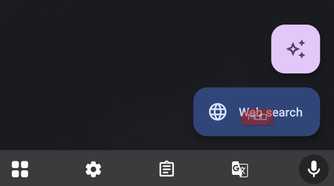 Default Launcher showing inch to centimeter conversion