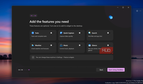 DeskBox app feature selection setup wizard window