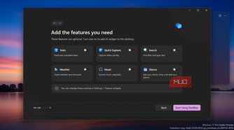 DeskBox app feature selection setup wizard window
