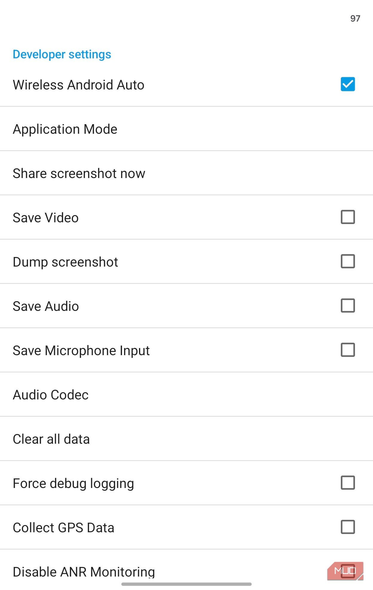 меню разработчика в Android Auto — иллюстрация 3 к материалу