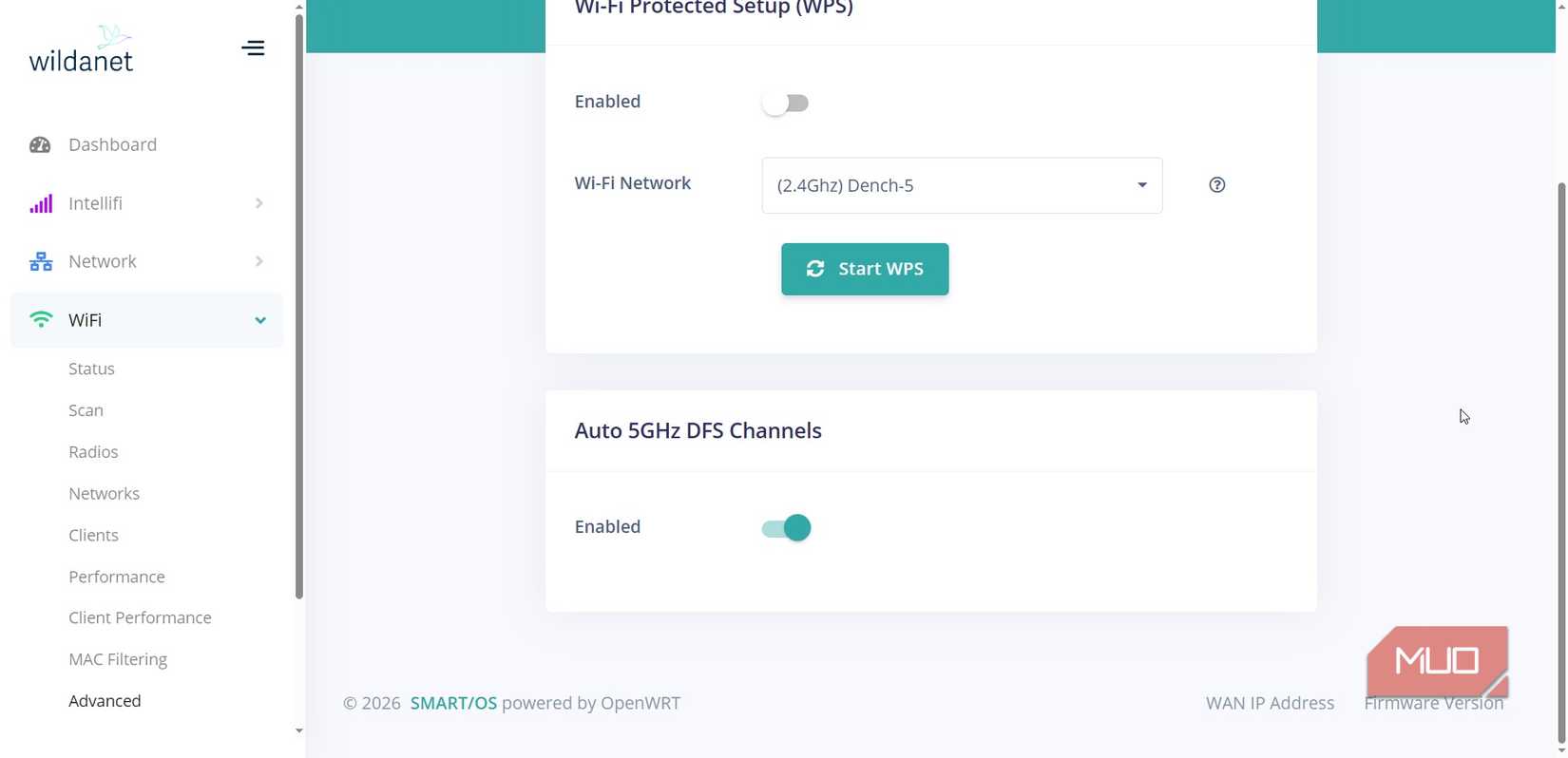 dfs channel options in router admin.