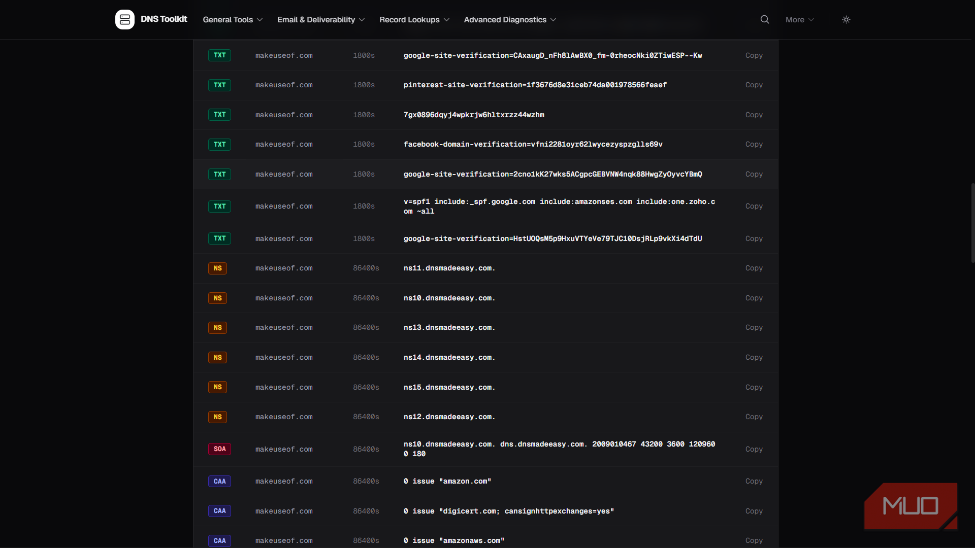 dns-toolkit-txt-ns-records