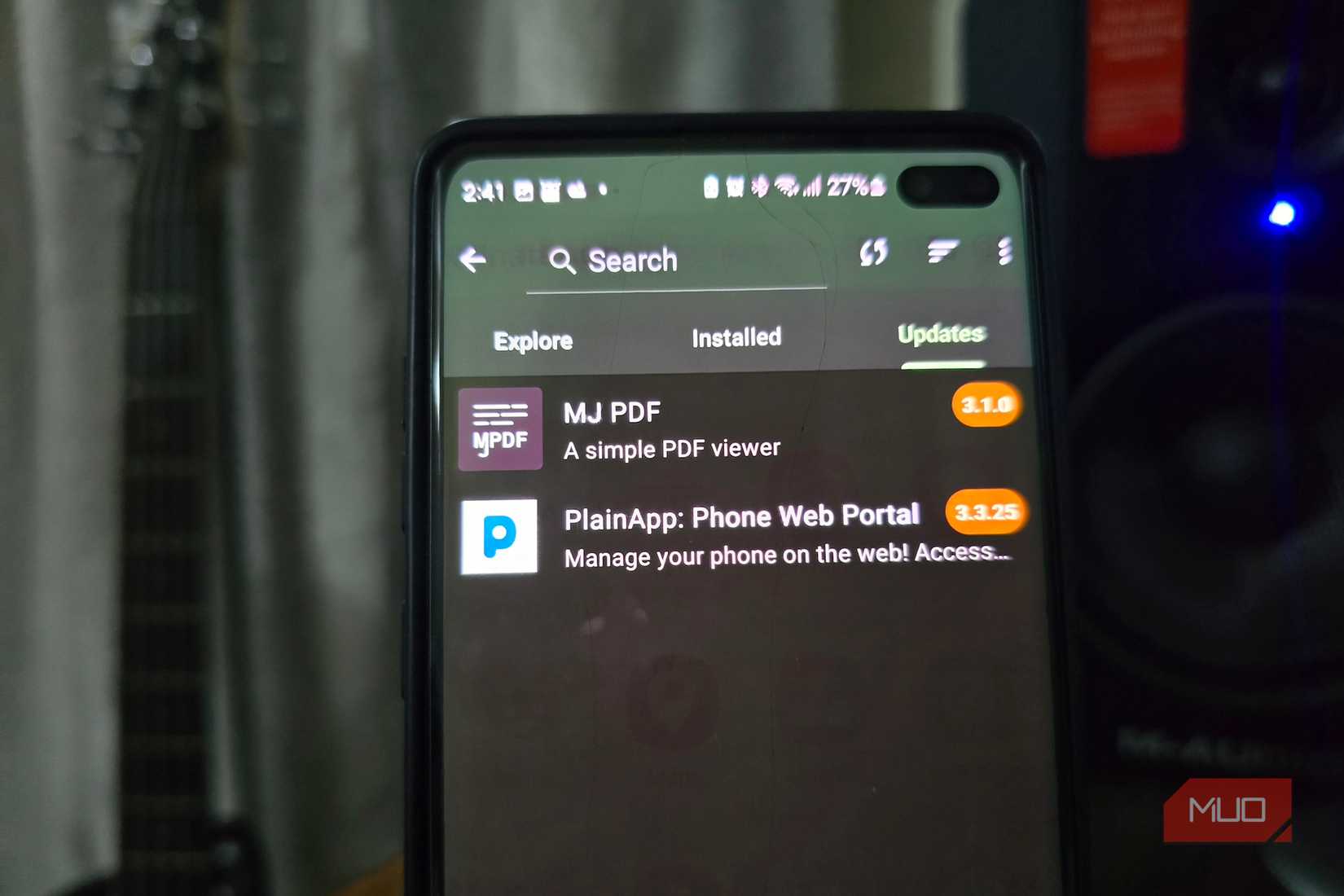 Droid-ify updates screen showing available app updates