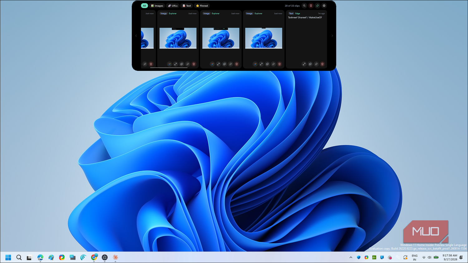 dynamic edge image explorer with blue abstract ribbon design wallpaper