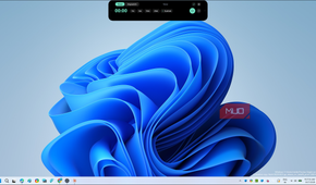 dynamic edge timer app window with stopwatch and preset options