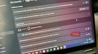 Dynamic Lock in Windows settings