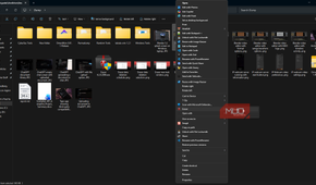 Eraser context menu options.