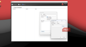 Eraser data deletion selection.