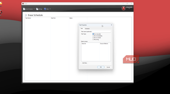 Eraser new task window.