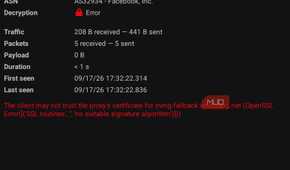 Error certificate PCAPdroid