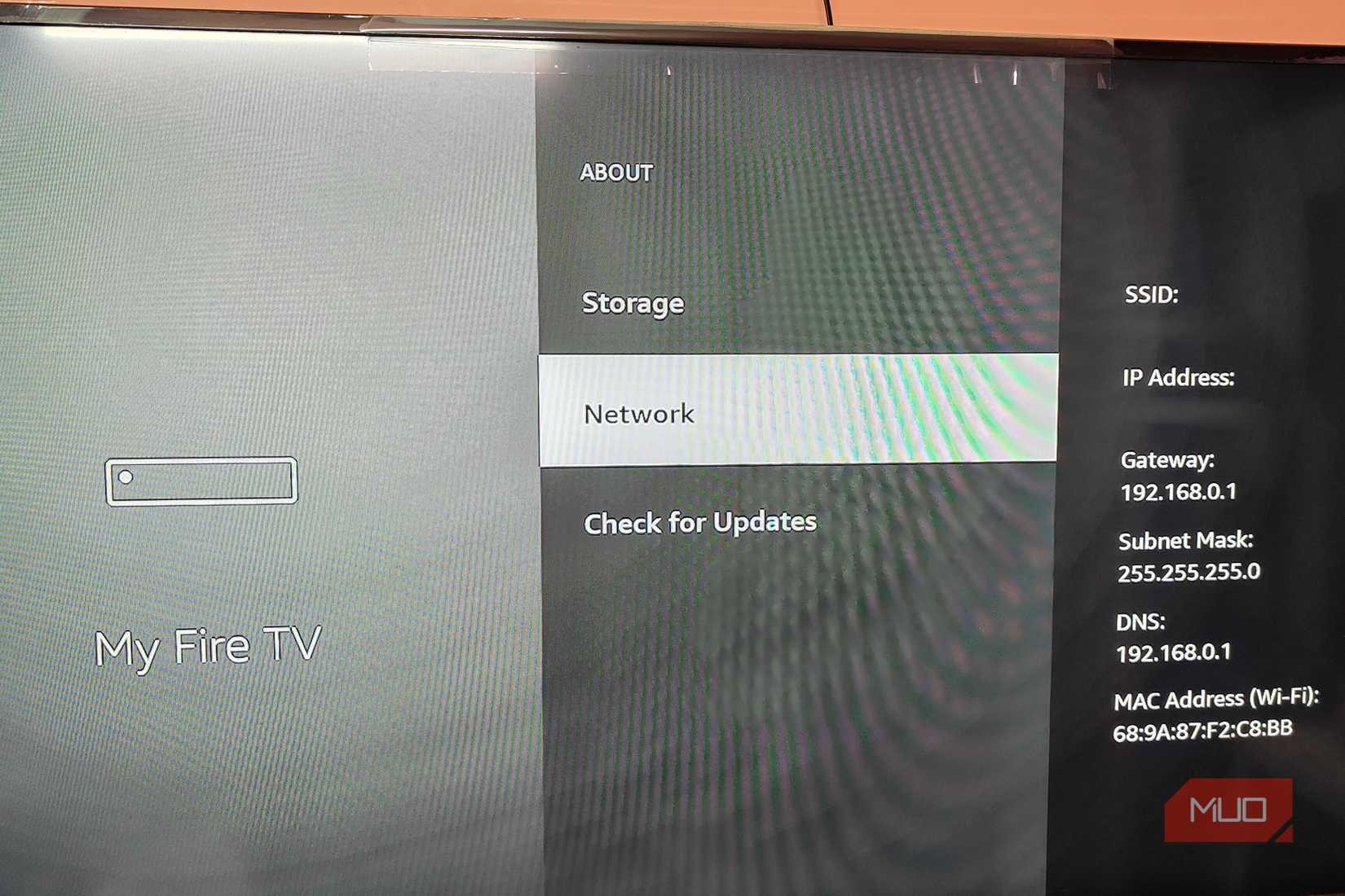 Настройка сетевого подключения на медиаплеере Fire TV Stick