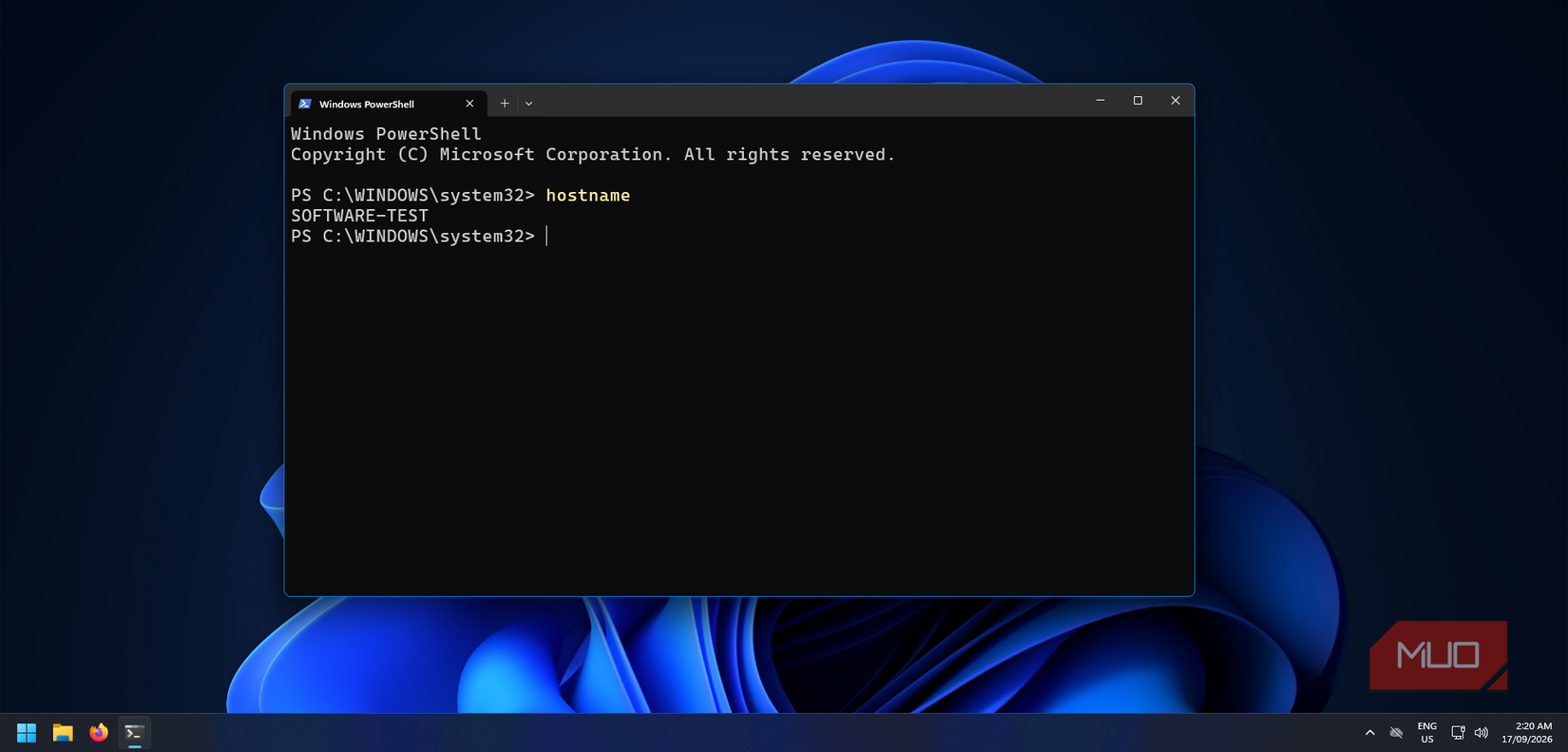First Windows 11 linked clone running with the unique computer name SOFTWARE-TEST