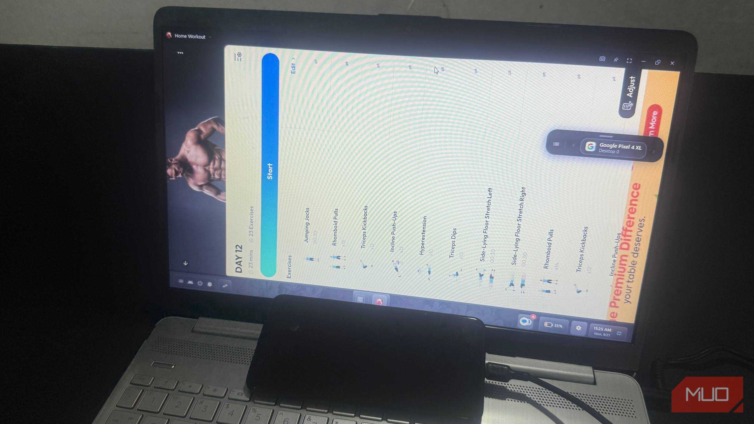 Fitness app portrait mode locked in Android DeX
