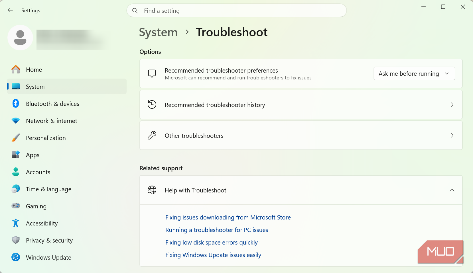 Fix problem without resetting Windows