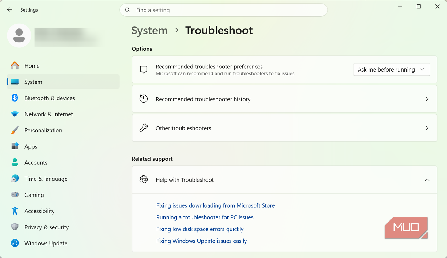 Fix problem without resetting Windows