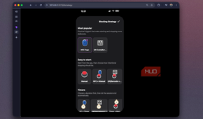 Foqos recreation showing the Blocking Strategy picker with NFC Tags selected