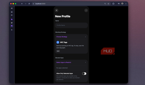 Foqos recreation showing the New Profile form with Allow Only Selected Apps off-1