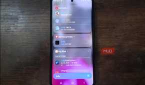Samsung Galaxy phone showing Finder search results across Contacts, Samsung Notes, and My Files