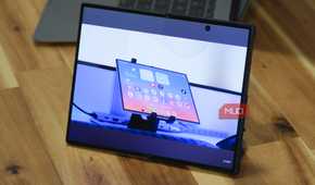 The Samsung Galaxy Z Fold 8 with MagSafe case on a table.