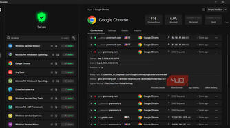 gnar.grammarly.com-Chrome-Portmaster-blocked-network-connection