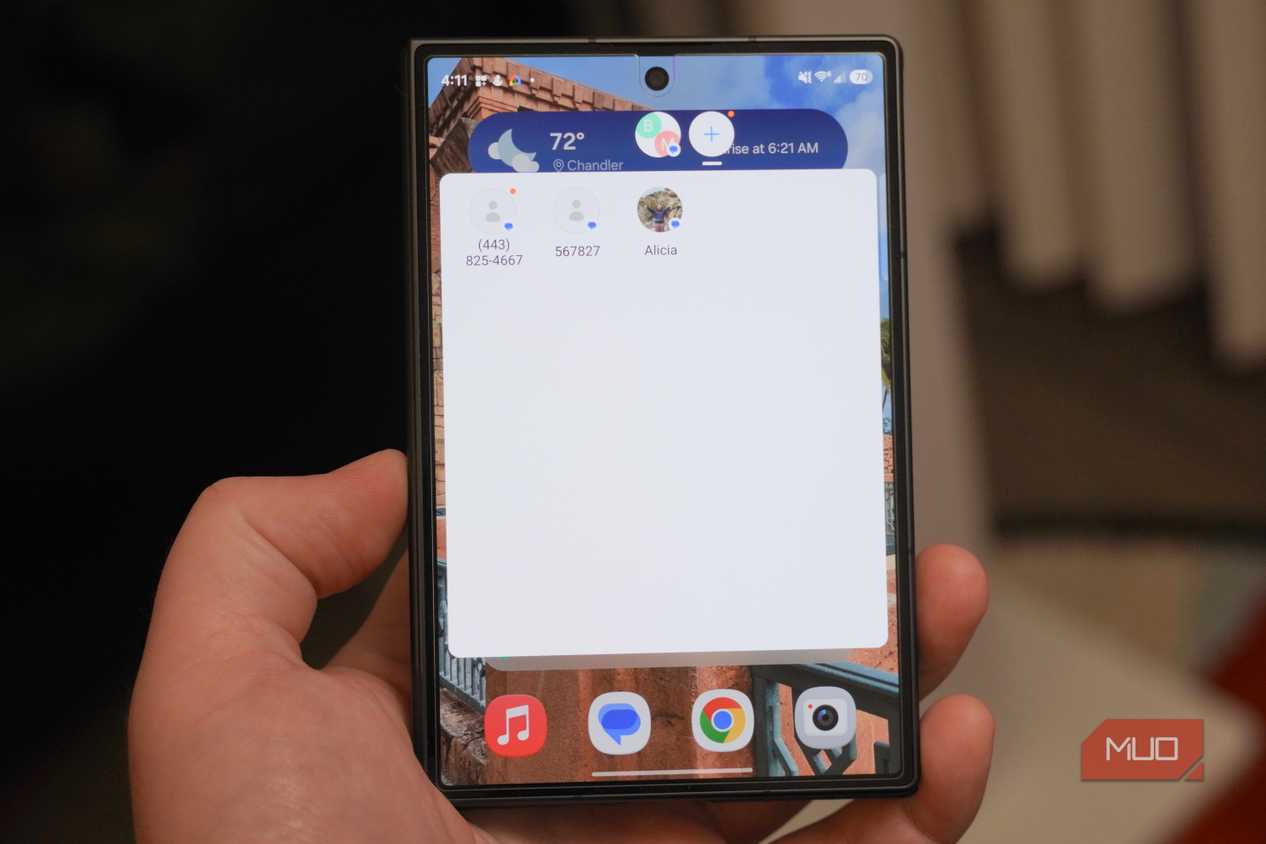 A chat bubble in Google Messages.