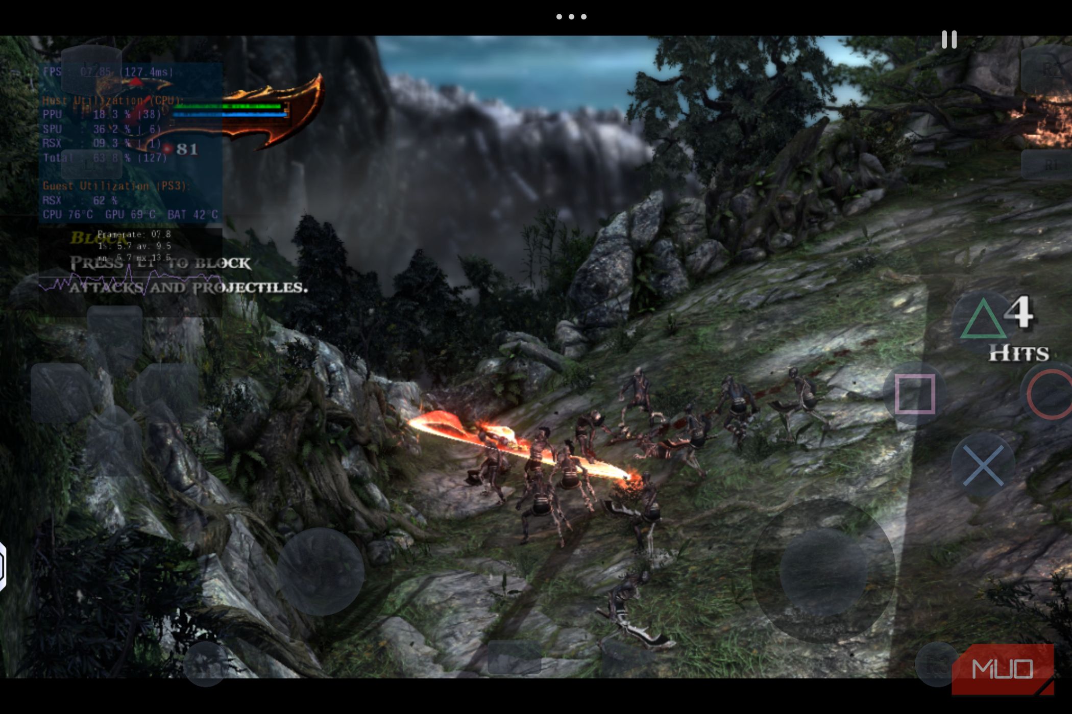 God of war 3 gameplay on ARMSX3