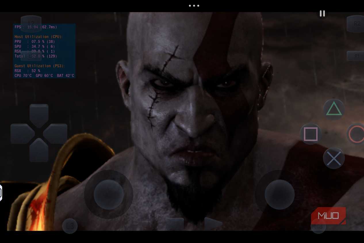 The god of war 3 intro running on ARMSX3