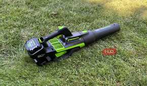 Greenworks 80V 800CFM blower on grass