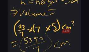 A handwritten maths equation solved on xnotes.