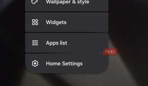 Home-screen long-press menu
