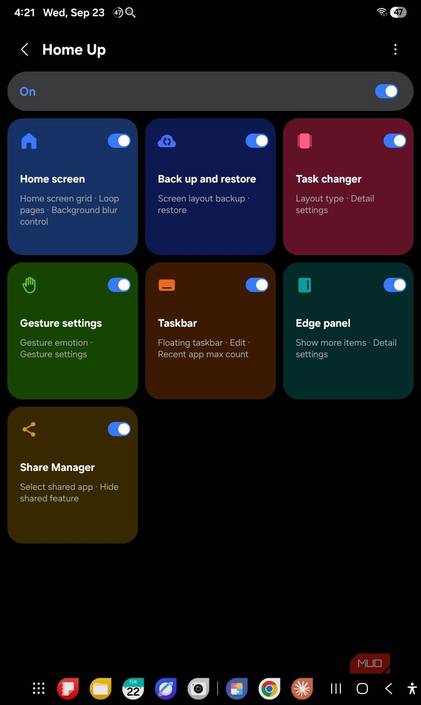 Home Up module good lock Tab A11
