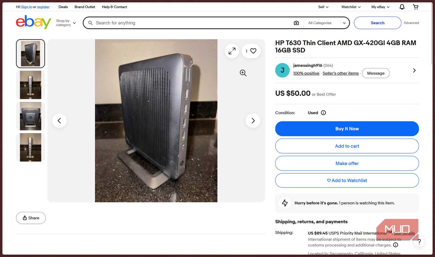 HP t630 a la venta en eBay.