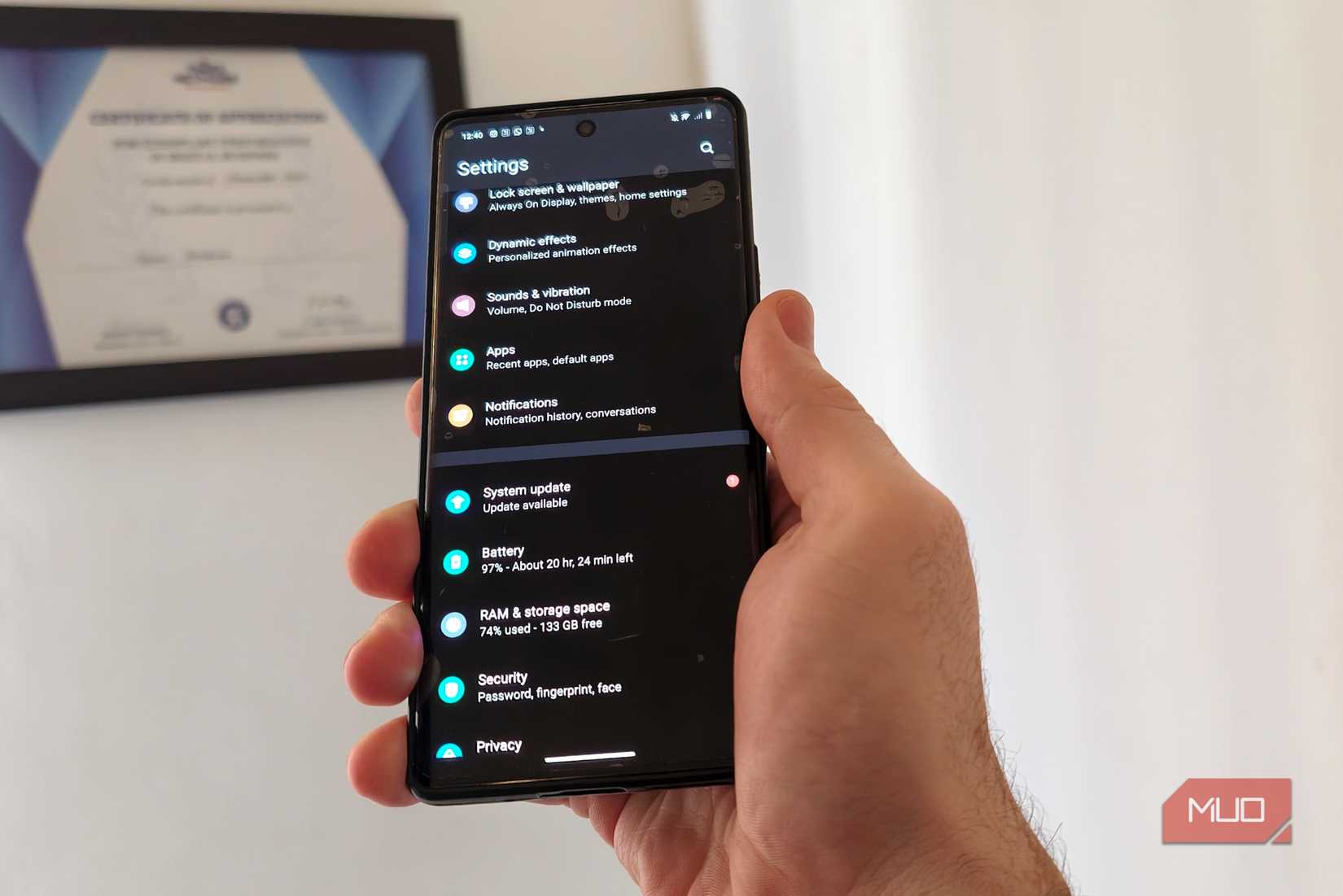 notification to update to the latest android version on the vivo x300