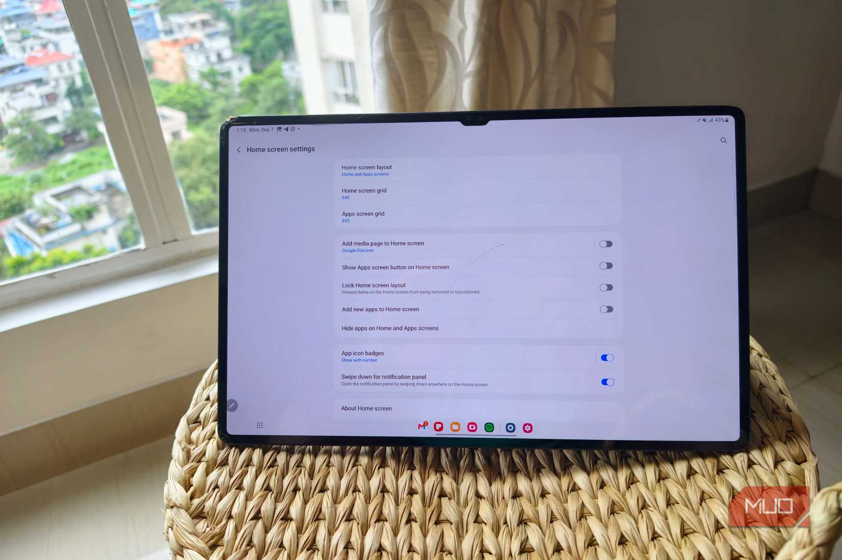 Как навести порядок на главном экране планшета Samsung с One UI Настройки сетки на планшете Samsung Galaxy Tab S8 Ultra