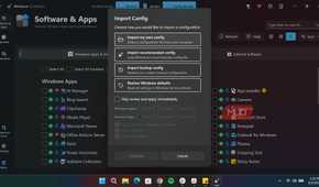 Import config in Winhance