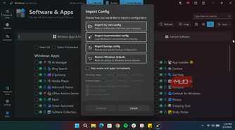 Import config in Winhance