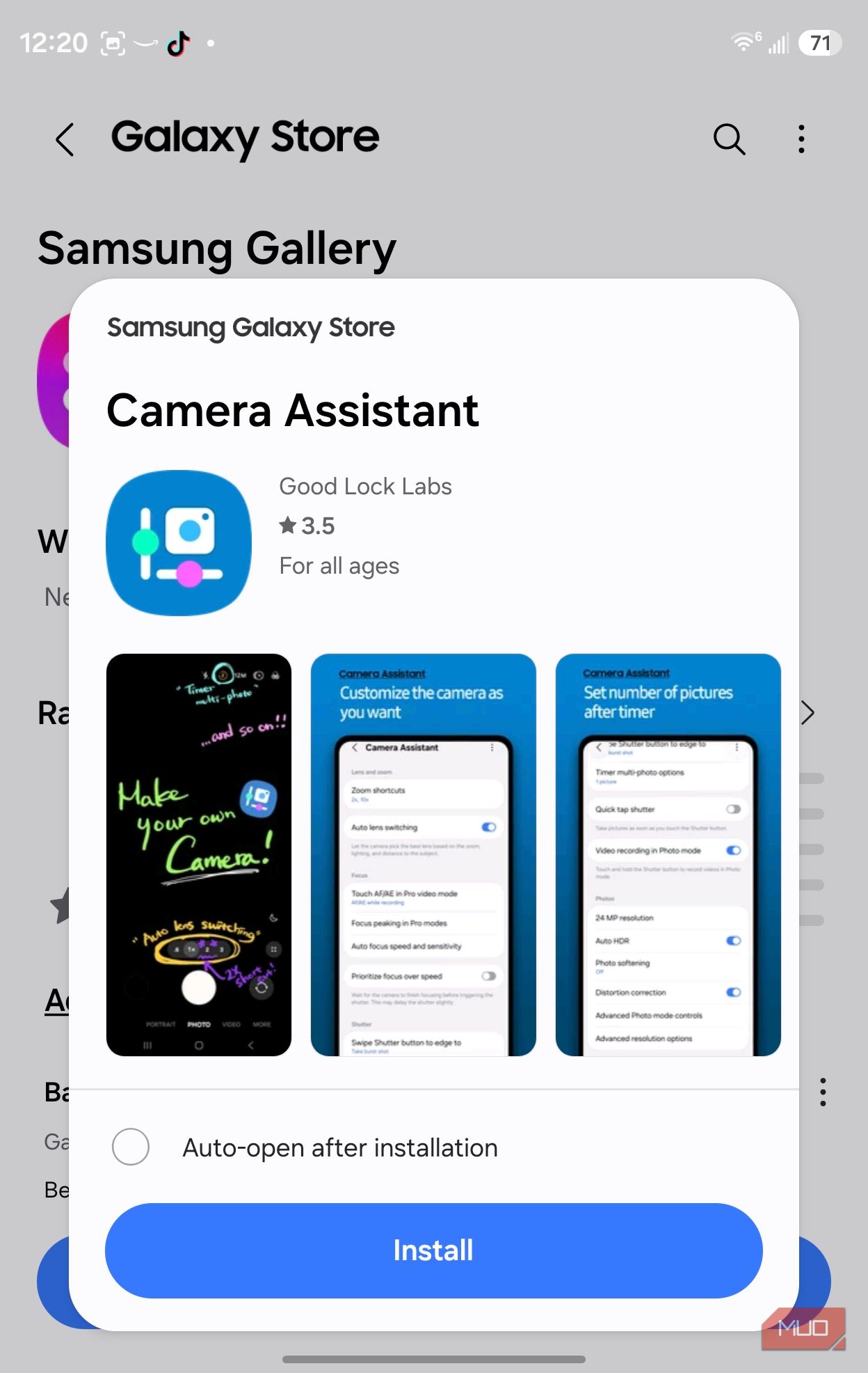 install camera assistant