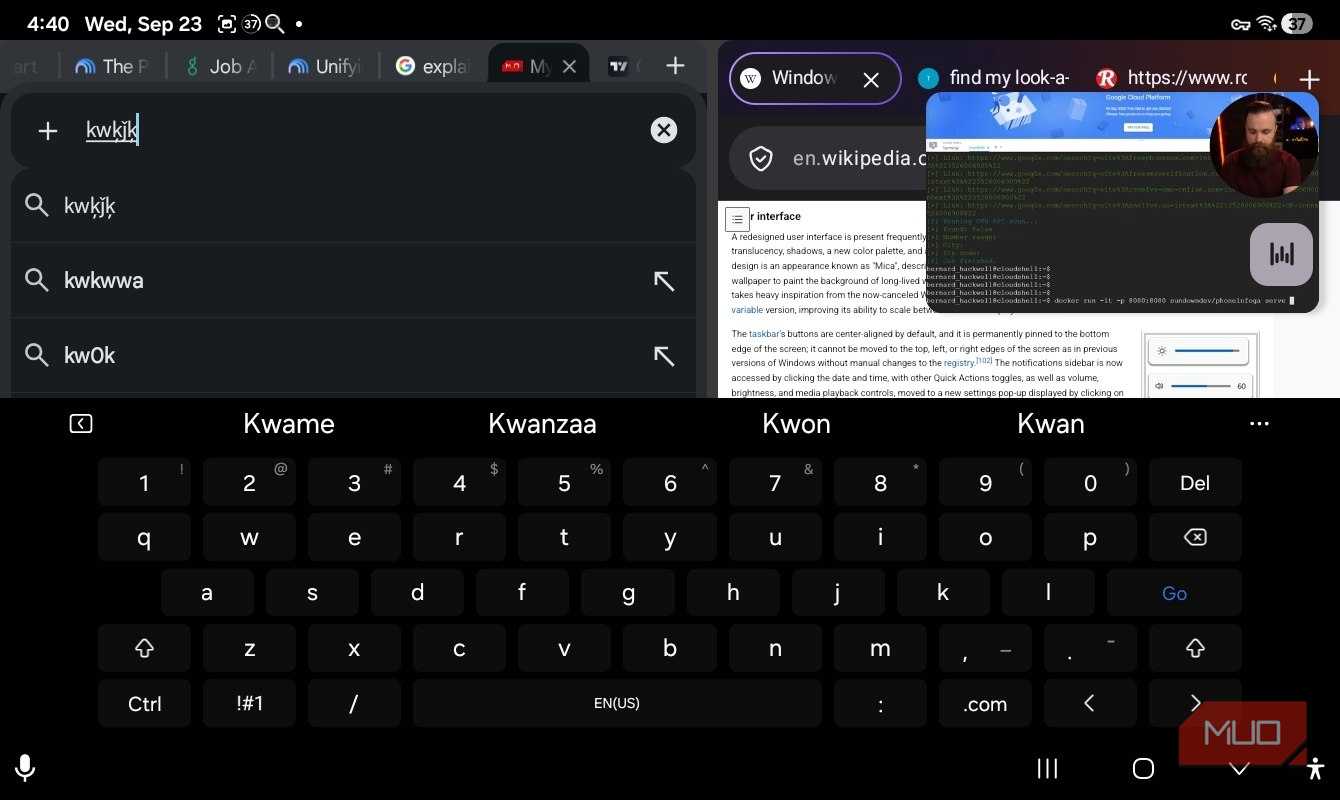 keyboard issues tab A11