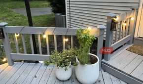 Govee lights used on a deck