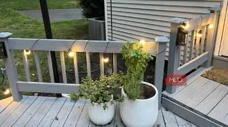 Govee lights used on a deck