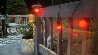 Red lights tinted for night time