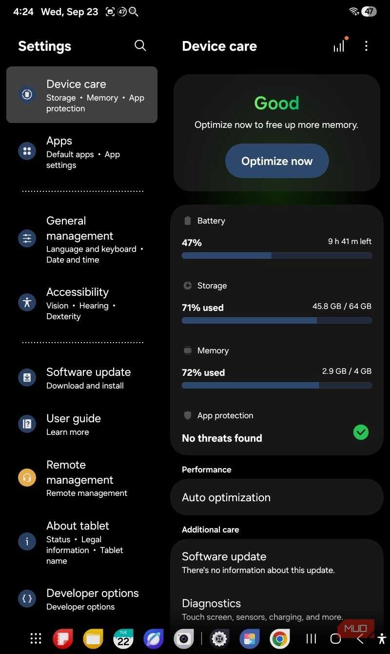 Ограничения бюджетного планшета Samsung Galaxy Tab A11 при интенсивной работе — иллюстрация 5 к материалу Ограничения бюджетного планшета Samsung Galaxy Tab A11 при интенсивной работе — иллюстрация 5 к материалу